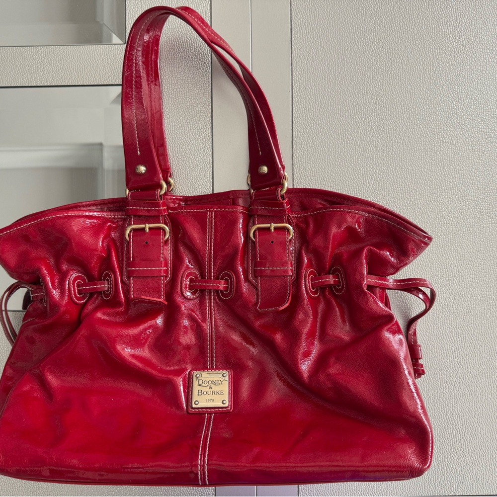 Red Patent Leather Dooney & Burke Purse